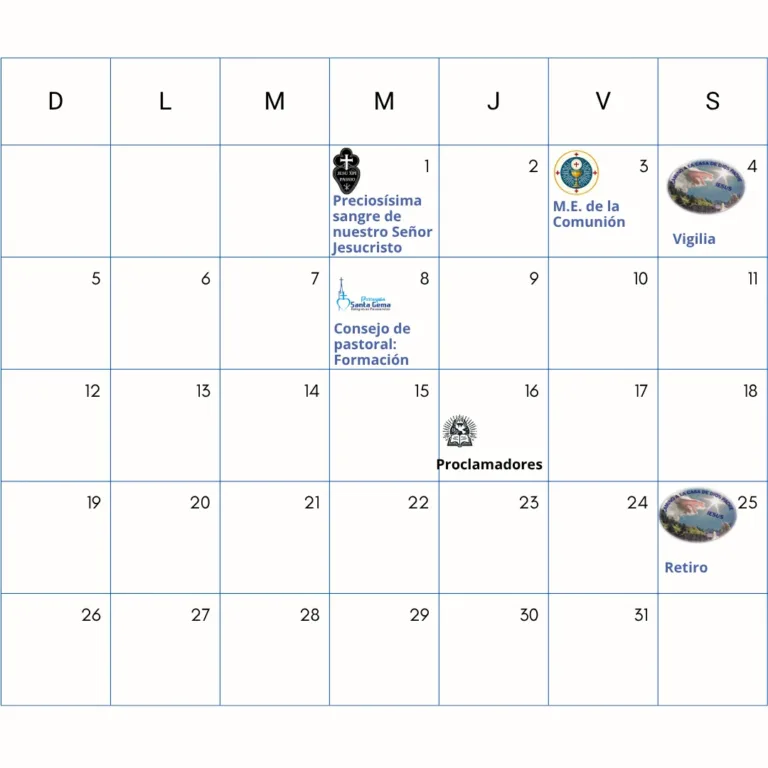 Programación para Mes de Julio 2026